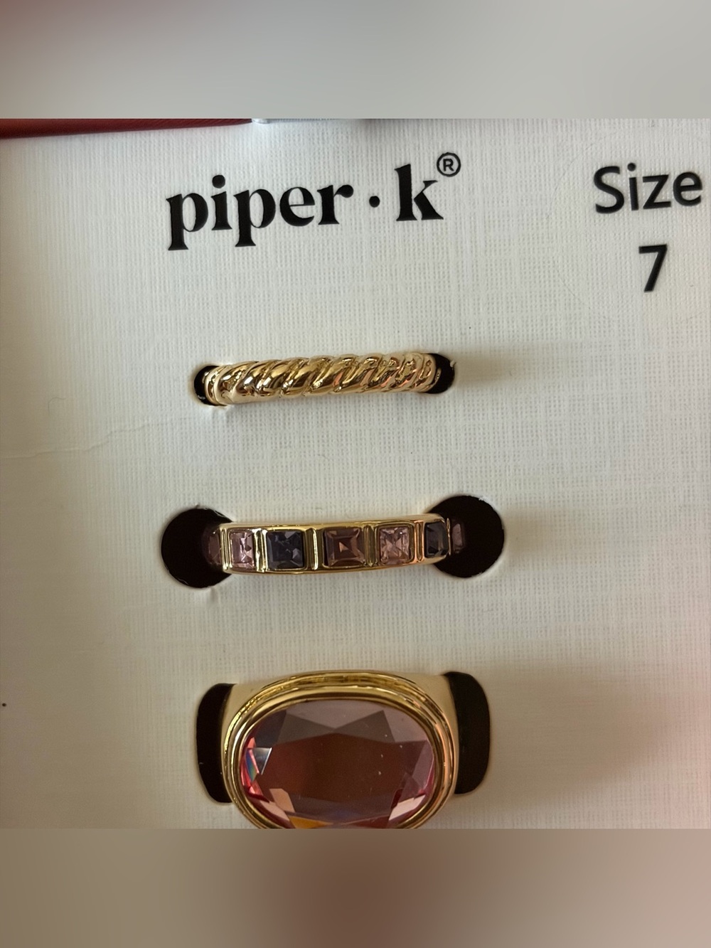 Piper K Gold Stackable Ring Set